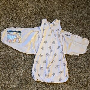 Halo White Baby Transitional Sleep Sack Swaddle with Sheep Print